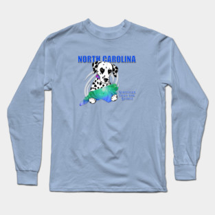 Dalmatian North Carolina Strong! Long Sleeve T-Shirt