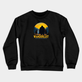 Wanderlust- Sasquatch hanging with cats Crewneck Sweatshirt