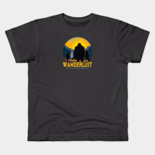 Wanderlust- Sasquatch hanging with cats Kids T-Shirt
