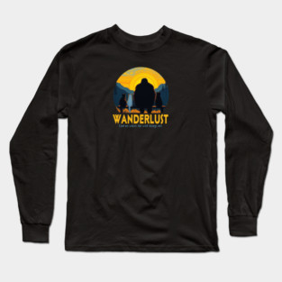 Wanderlust- Sasquatch hanging with cats Long Sleeve T-Shirt