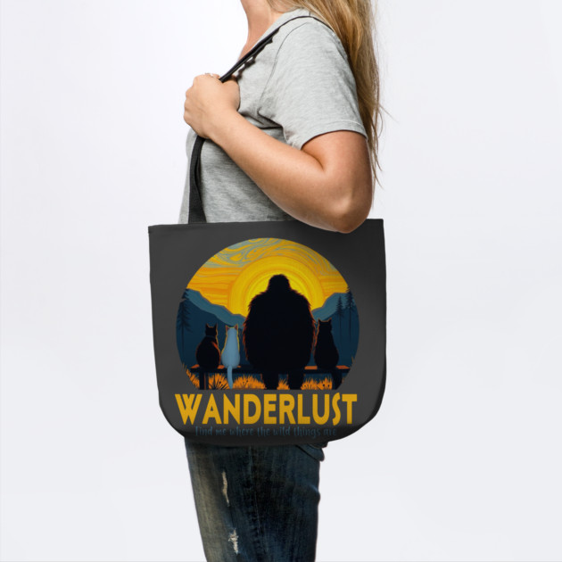 Wanderlust- Sasquatch hanging with cats by Pete the Cat Guy