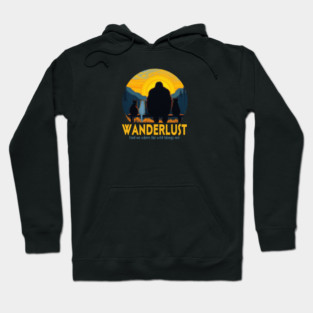 Wanderlust- Sasquatch hanging with cats Hoodie