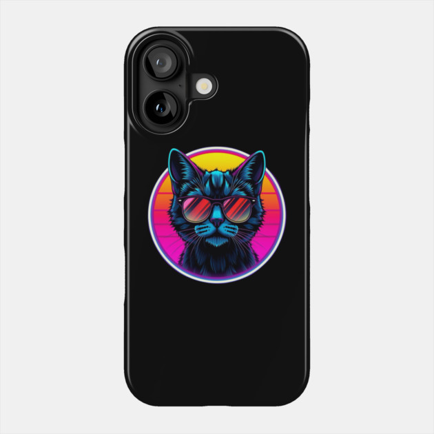 Neon Cool Cat Phone Case by Pete the Cat Guy