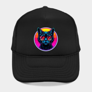 Neon Cool Cat Hat