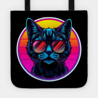 Neon Cool Cat Tote