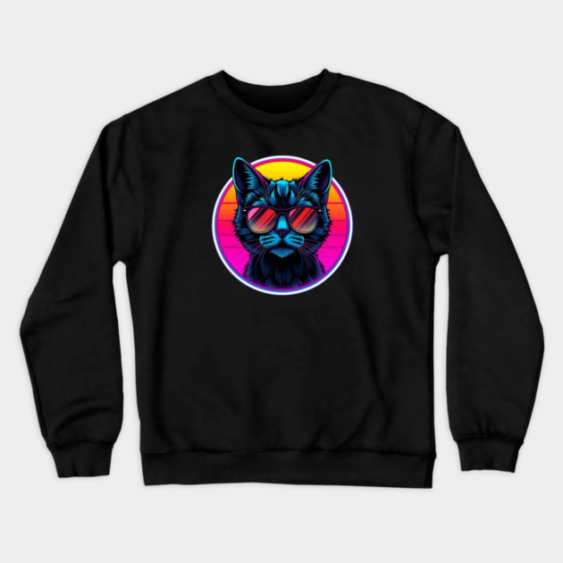 Neon Cool Cat Crewneck Sweatshirt by Pete the Cat Guy