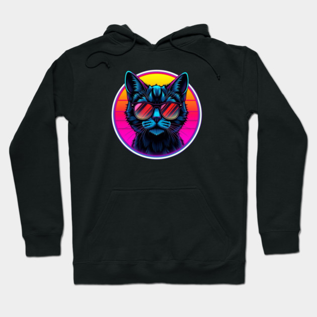 Neon Cool Cat Hoodie by Pete the Cat Guy