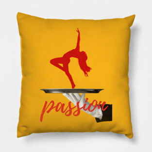 Passion - Elegant Dancer - Surreal Montage Pillow