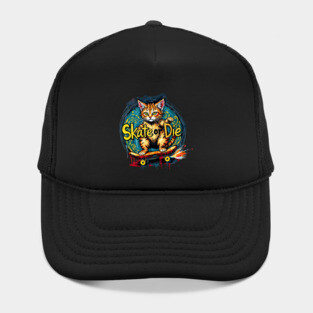 Skate or Die Cat Hat