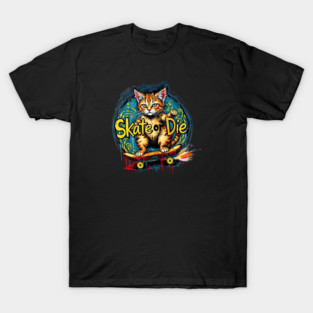 Skate or Die Cat T-Shirt