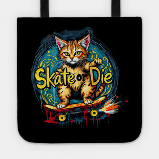 Skate or Die Cat Tote