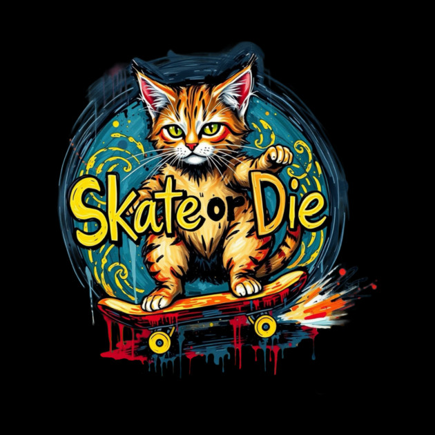 Skate or Die Cat by Pete the Cat Guy