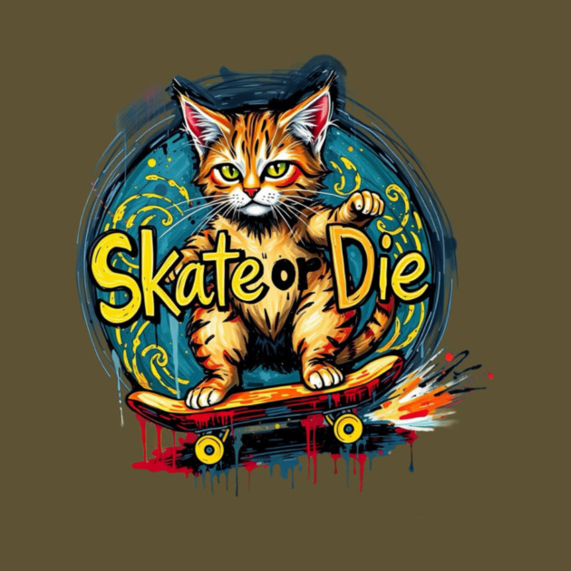 Skate or Die Cat by Pete the Cat Guy