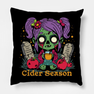 Apple Cider Season Zombie Pillow