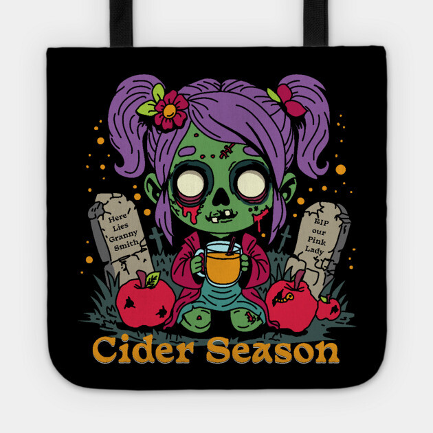 Apple Cider Season Zombie Tote by H. R. Sinclair