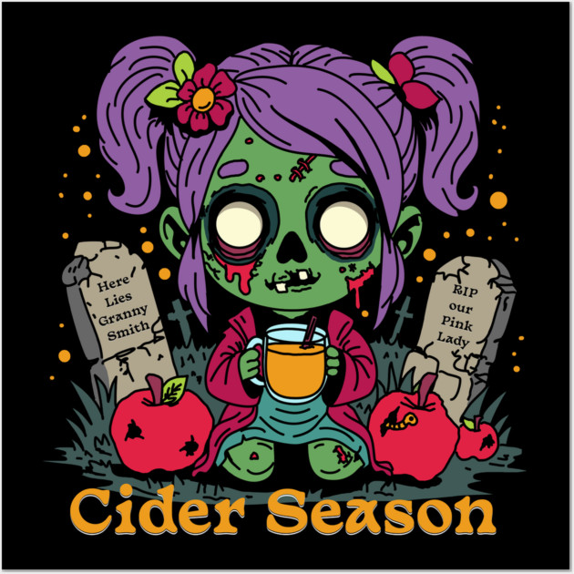 Apple Cider Season Zombie Wall Art by H. R. Sinclair