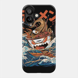 Great Ramen off Kanagawa Black - Great Wave Phone Case