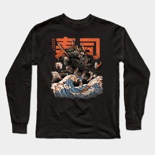 The Black Sushi Dragon Long Sleeve T-Shirt