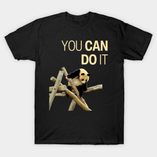 Panda Can Do - Motivation & Inspiration - Funny Collage T-Shirt