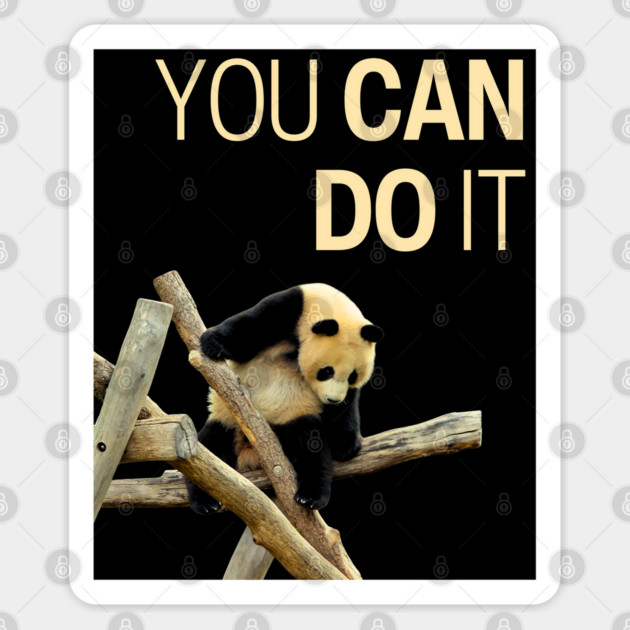 Panda Can Do - Motivation & Inspiration - Funny Collage Sticker by TuncGK