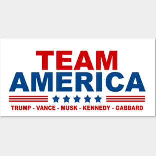 Team America Trump Vance Musk Kennedy Gabbard Posters and Art