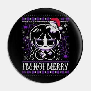 Wednesday ugly christmas sweater Pin