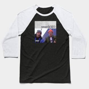 Michael Scott & Dwight Schrute: Scranton The Electric City Rap Baseball T-Shirt
