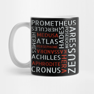 Word Cloud - Ancient Greek Mythology Gods & Titans Mug