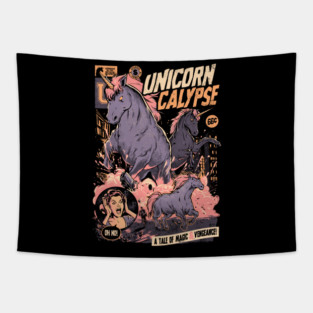 Unicorncalypse - Dark Horror Movie Unicorns Poster Gift Tapestry