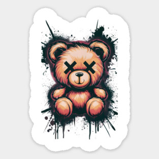 Urban Graffiti Bear Sticker
