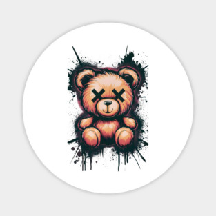 Urban Graffiti Bear Magnet