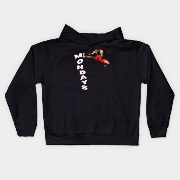 Fly Kick Mondays - Weekends are too Short - Funny Montage Kids Hoodie by TuncGK