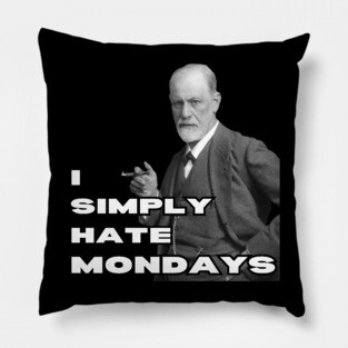 Freud Hates Mondays - Funny Retro Pillow