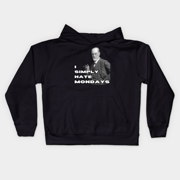 Freud Hates Mondays - Funny Retro Kids Hoodie by TuncGK
