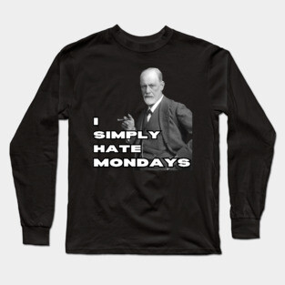 Freud Hates Mondays - Funny Retro Long Sleeve T-Shirt