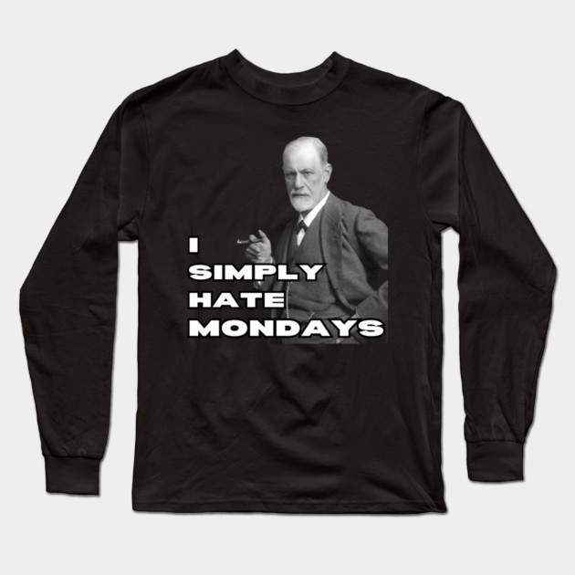 Freud Hates Mondays - Funny Retro Long Sleeve T-Shirt by TuncGK
