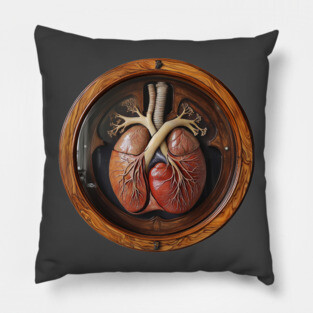 Trompe L'oeil - Heart in Wood Frame Pillow