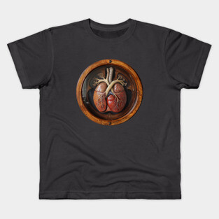 Trompe L'oeil - Heart in Wood Frame Kids T-Shirt