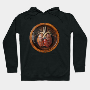Trompe L'oeil - Heart in Wood Frame Hoodie