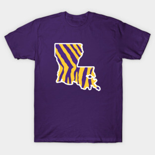 Louisiana Stripes - Purple T-Shirt