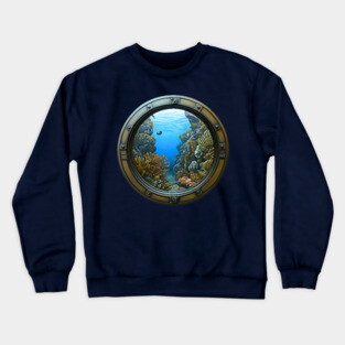 Coral Life - Trompe L'oeil - Surreal Crewneck Sweatshirt