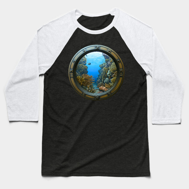 Coral Life - Trompe L'oeil - Surreal Baseball T-Shirt by TuncGK