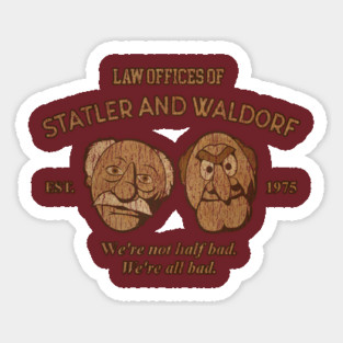 vintage 70s statler and waldorf Sticker
