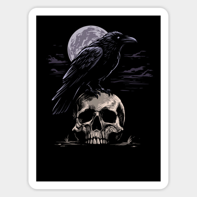 Crow & Skull Magnet by GoshWow®