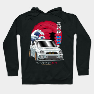 White Subaru Impreza WRX BugEye Nippon Hoodie