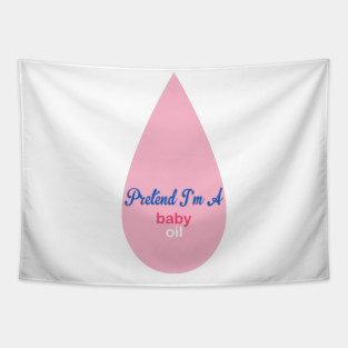 Baby Oil Lazy Costume Funny Bottle for Halloween Tapestry