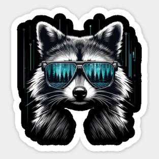 Raccoon Sunglasses Sticker