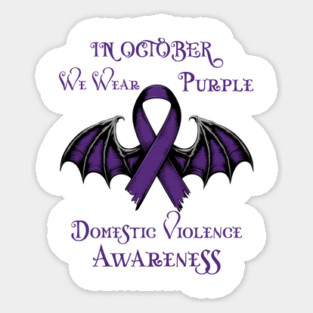 In October We Wear Purple Sticker