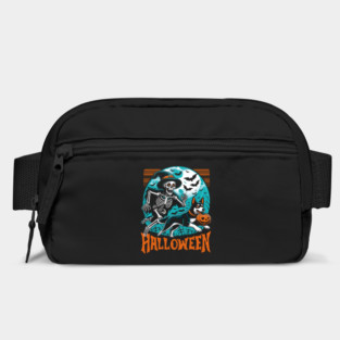 Skeleton Chasing Dog Halloween Bag