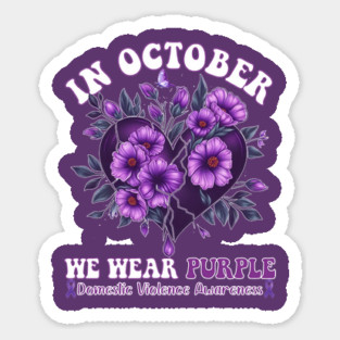 In October We Wear Purple Sticker